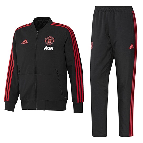 Survetement Football Manchester United 2018-19 Noir Rouge